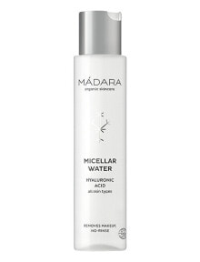 Жидкие очищающие средства Madara Hyaluronic Acid Micellar Water Мицеллярная вода с гиалуроновой кислотой для снятия макияжа для всех типов кожи 100 мл