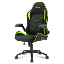 Компьютерные кресла Универсальное игровое кресло Мягкое сиденье Черный, Зеленый Sharkoon Elbrus 14044951027644