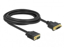 Компьютерные разъемы и переходники DeLOCK 86758 видео кабель адаптер 3 m DVI-A VGA (D-Sub) Черный