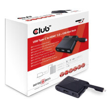 Компьютерные разъемы и переходники CLUB3D USB Type-C to HDMI™ 2.0 + USB 2.0 + USB Type-C Charging Mini Dock CSV-1534