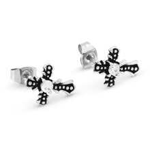 Мужские серьги Мужские серьги гвоздики с крестами Design mens cross earrings KS-145