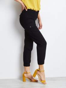 Женские джинсы Женские джинсы со средней посадкой укороченные черные Factory Price