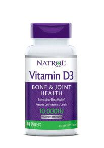 Витамин D Natrol Vitamin D3 Витамин D3 10000МЕ 60 таблеток