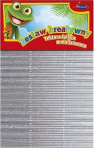 Цветная бумага и картон для уроков труда Beniamin Zestaw kreatywny - tektura falista metaliz. 5ark