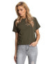 Фото #5 товара Женская футболка свободного кроя цвета хаки Factory Price