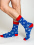 Фото #2 товара Мужские носки высокие синие с принтом Skarpety-WS-SR-5573