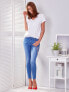 Фото #5 товара Женские джинсы скинни со средней посадкой укороченные голубые Factory Price
