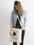 Фото #7 товара Женская Factory Price ЭКО-хлопок сумка с надписью черный.