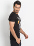 Фото #2 товара Мужская футболка повседневная черная  с надписью Factory Price-298-TS-TL-87384.03X