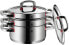 Фото #14 товара WMF cookware Ø 24 cm approx. 5,6l Premium One Inside scaling vapor hole Cool+ Technology metal lid Cromargan stainless steel brushed suitable for all stove tops including induction dishwasher-safe