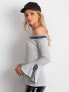 Фото #4 товара Женская блузка с длинным свободным рукавом и спущенными плечами Factory Price