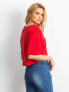 Фото #5 товара Женская футболка свободного кроя кроп-топ красная Factory Price
