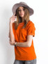 Фото #5 товара Женская блузка с коротким рукавом на одно плечо темно-оранжевая Factory Price