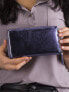 Фото #4 товара Женский кошелек кожаный  фиолетовый на молнии Factory Price