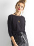Фото #5 товара Женская блузка с удлиненным рукавом черная Factory Price
