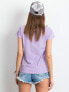 Фото #3 товара Женская футболка с V-образным вырезом сиреневая Factory Price