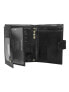 Фото #2 товара Мужское портмоне кожаное черное вертикальное на кнопке Portfel-CE-PF-N4L-BAU.21-czarny Factory Price