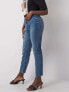 Фото #3 товара Женские джинсы прямого кроя со средней посадкой укороченные синие Factory Price