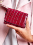 Фото #1 товара Женский кошелек кожаный с тиснением под крокодила красный заводская цена