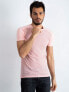Фото #2 товара Мужская футболка повседневная розовая однотонная Factory Price T-shirt-M019Y03052003-rowy