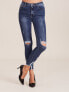 Фото #4 товара Женские джинсы  скинни со средней посадкой укороченные синие рваные Factory Price