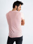 Фото #3 товара Мужская футболка повседневная розовая однотонная Factory Price T-shirt-M019Y03052003-rowy