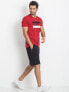 Фото #3 товара Мужская футболка повседневная красная с надписями Factory Price T-shirt-298-TS-TL-85135.05X-granatowy