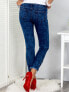 Фото #2 товара Женские джинсы скинни со средней посадкой укороченные синие  Factory Price