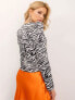Фото #3 товара Женская блузка на запах с принтом зебра Factory Price