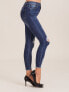 Фото #3 товара Женские джинсы  скинни со средней посадкой укороченные синие рваные Factory Price