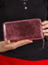Фото #9 товара Женский кошелек кожаный  фиолетовый на молнии Factory Price