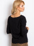 Фото #7 товара Женская блузка с удлиненным рукавом свободного кроя черная Factory Price