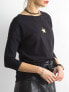 Фото #9 товара Женская блузка с удлиненным рукавом черная Factory Price