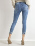 Фото #3 товара Женские джинсы скинни со средней посадкой укороченные голубые  Factory Price