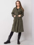 Фото #7 товара Длинное коричневое пальто с поясом и принтом на рукавах Factory Price