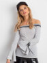 Фото #2 товара Женская блузка с длинным свободным рукавом и спущенными плечами Factory Price