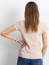 Фото #3 товара Женская футболка бежевая с V-образным вырезом Factory Price