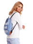 Фото #2 товара Женский джинсовый рюкзак	 Factory Price синий мешок с текстовым принтом