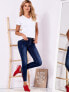Фото #2 товара Женские джинсы скинни со средней посадкой укороченные синие Factory Price
