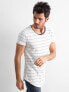 Фото #2 товара Мужская футболка повседневная белая в полоску Factory Price-M019Y03048449