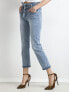 Фото #2 товара Женские джинсы прямого кроя с высокой посадкой укороченные голубые Factory Price