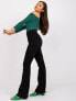 Фото #8 товара Женская блузка приталенного кроя с открытыми плечами и удлиненным рукавом зеленая Factory Price