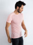 Фото #1 товара Мужская футболка повседневная розовая однотонная Factory Price T-shirt-M019Y03052003-rowy