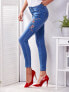 Фото #3 товара Женские джинсы скинни со средней посадкой укороченные голубые Factory Price