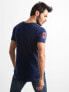 Фото #9 товара Мужская футболка повседневная синяя с надписью Factory Price-РТ-ТС-1-11119Т.26