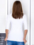Фото #3 товара Женская блузка приталенного кроя с удлиненным рукавом белая Factory Price