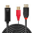 Фото #4 товара Lindy 41426 кабельный разъем/переходник DisplayPort HDMI A/USB A Черный, Красный