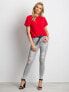 Фото #4 товара Женские джинсы  скинни со средней посадкой рваные серые Factory Price