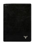 Фото #1 товара Мужское портмоне кожаное черное вертикальное без застежки  Portfel-CE-PF-N4-BW.68-brzowy Factory Price