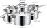 Фото #3 товара wMF Pot Set 6-Piece Premium One Inside Scale Steam Vent Cool+ Technology Metal Lid Cromargan® Stainless Steel Polished Suitable for Induction Hobs Dishwasher-Safe